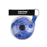 Large Capacity Folding Telescopic Storage Bag Portable Shopping Bag For Travel - Blue - Close-Up Angle