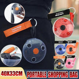 Large Capacity Folding Telescopic Storage Bag Portable Shopping Bag For Travel - Black