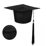 Mortarboard Graduation Hat Academic Cap Black Bachelor Master Chancellor Hat Au - Close-Up Angle