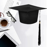 Mortarboard Graduation Hat Academic Cap Black Bachelor Master Chancellor Hat Au - Extra Image