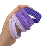 5PCS Girls Hair Bands Gradient Colour Rope Ring Elastic Hairband Ponytail Holder - Grey-5PCS