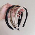 Women Girls Boho Chic Braided Synthetic Leather Hair Headband Head Band Hoop - Beige