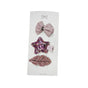 3/4PCS Christmas Hair Clips Set Bow Flower Hairpin Hairgrip Cute Girls Barrettes - Sequin Stars Set