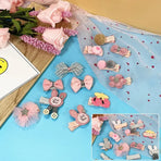 3/4PCS Christmas Hair Clips Set Bow Flower Hairpin Hairgrip Cute Girls Barrettes - Sequin Stars Set