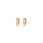 7sizes Hoop Earring Silver Zirconia Ear Huggie Hoop Cartilage Piercing Jewellery - Champagne-5mm
