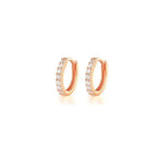 7sizes Hoop Earring Silver Zirconia Ear Huggie Hoop Cartilage Piercing Jewellery - Champagne-8mm