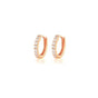 7sizes Hoop Earring Silver Zirconia Ear Huggie Hoop Cartilage Piercing Jewellery - Champagne-8mm