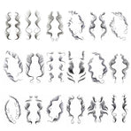 Hairline Edge Tattoo Stickers - Curly Fringe Decals for Women Styling - 9