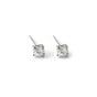 4/5mm Cushion Lab-Created Diamond Stud Earrings Women's 14K White Gold Finish - 4MM