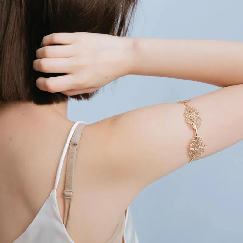 Adjustable Gold Upper Arm Cuff Bracelet for Women Fashion Boho Armband Jewelry
