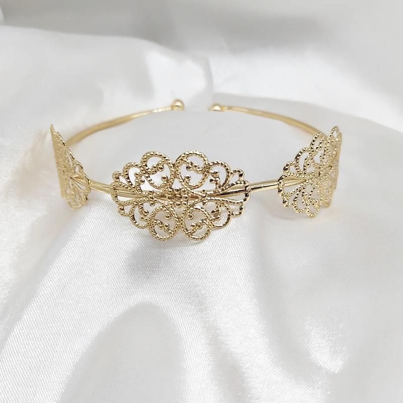 Adjustable Gold Upper Arm Cuff Bracelet for Women Fashion Boho Armband Jewelry