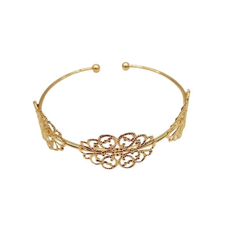 Adjustable Gold Upper Arm Cuff Bracelet for Women Fashion Boho Armband Jewelry