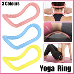 Yoga Pilate Ring Circle Fitness Training Resistance Stretch Support Grip Sport - Yellow