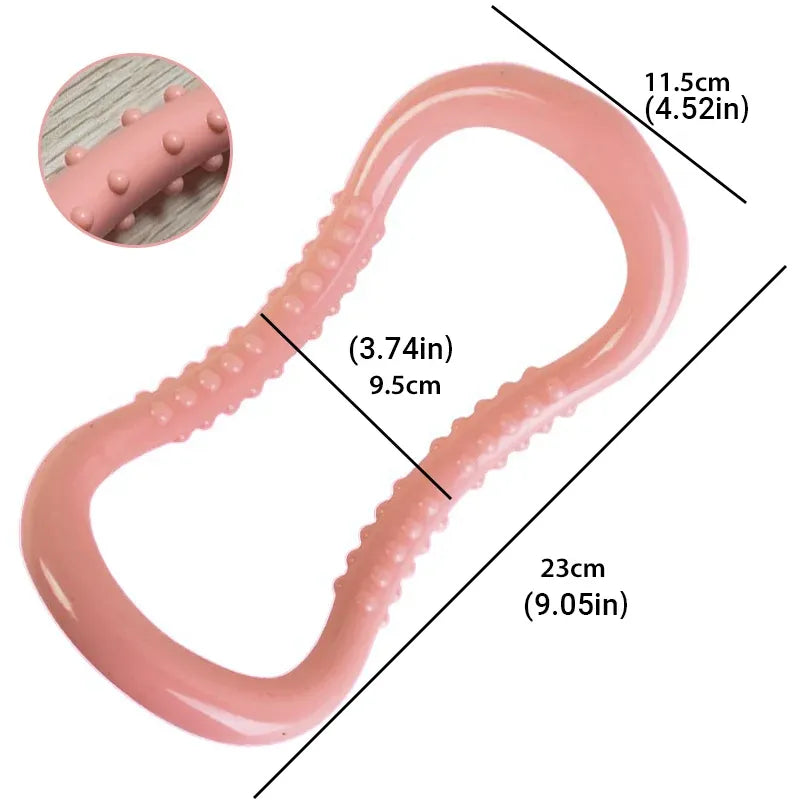Yoga Pilate Ring Circle Fitness Training Resistance Stretch Support Grip Sport - Pink
