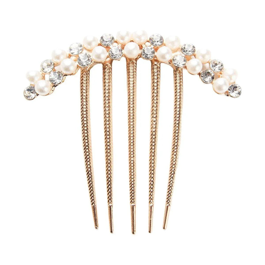 Elegant Rhinestone Hair Comb Girl Hair Accessories Disc Alloy Headwear