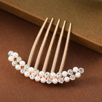 Elegant Rhinestone Hair Comb Girl Hair Accessories Disc Alloy Headwear