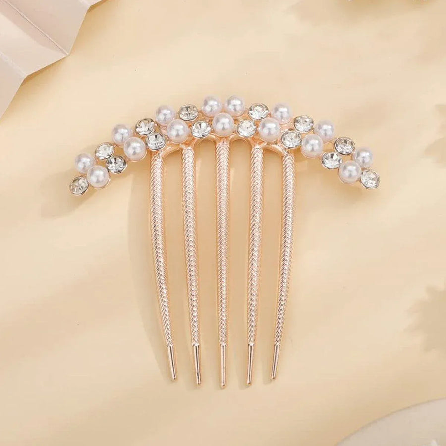 Elegant Rhinestone Hair Comb Girl Hair Accessories Disc Alloy Headwear