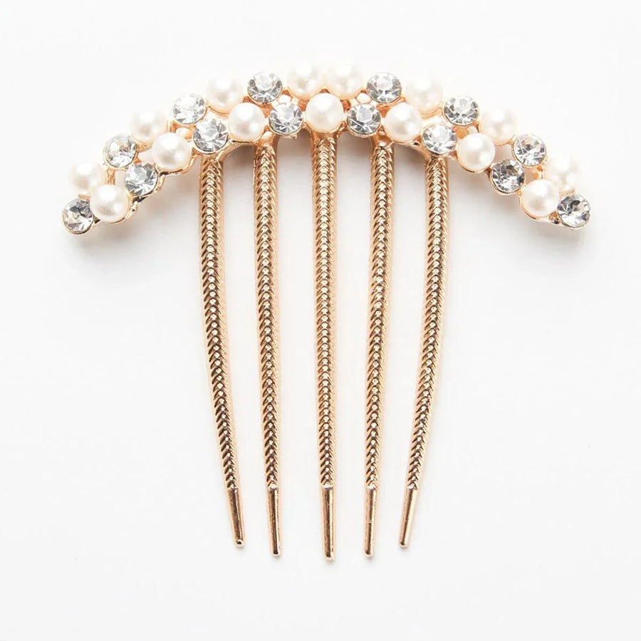 Elegant Rhinestone Hair Comb Girl Hair Accessories Disc Alloy Headwear
