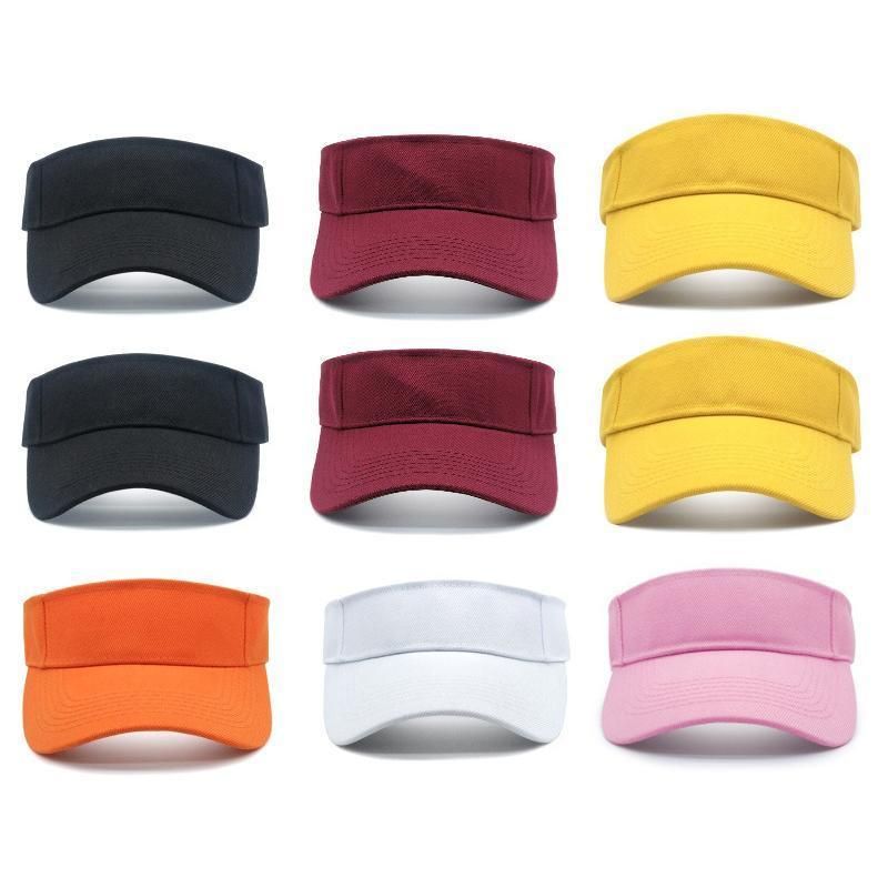 Women Adjustable UV Protection Sport Visor Cap Beach Sun Hat New Stylish Design - Blue