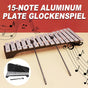 4-Piece 15-Note Glockenspiel Set with Mallets and Carry Bag