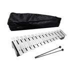 4-Piece 15-Note Glockenspiel Set with Mallets and Carry Bag