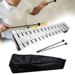 4-Piece 15-Note Glockenspiel Set with Mallets and Carry Bag