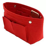 Travel Organiser Handbag Felt Bag Tote Insert Liner Purse Pouch Women 25*16*9Cm - Yellow