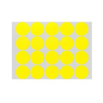 Yellow Assorted Sizes Colour Sticker Dots Adhesive Round Labels Circular Spot Scrapbook - 13mm*132 Dots