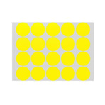 Yellow Assorted Sizes Colour Sticker Dots Adhesive Round Labels Circular Spot Scrapbook - 50mm*8 Dots
