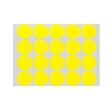 Yellow Assorted Sizes Colour Sticker Dots Adhesive Round Labels Circular Spot Scrapbook - 50mm*8 Dots
