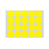 Yellow Assorted Sizes Colour Sticker Dots Adhesive Round Labels Circular Spot Scrapbook - 8mm*260 Dots