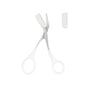 Eyebrow Trimmer Grooming Scissors Eyelash Thinning Shears Comb Brow Shaping Tool - White