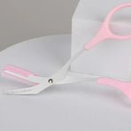 Eyebrow Trimmer Grooming Scissors Eyelash Thinning Shears Comb Brow Shaping Tool - White