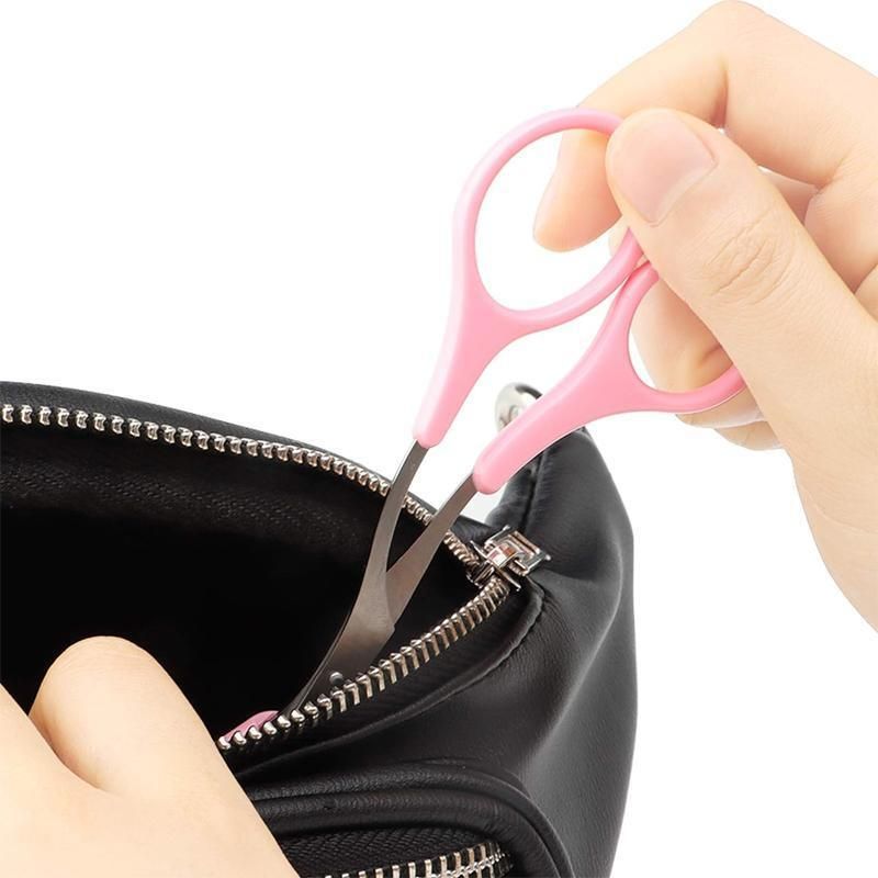 Eyebrow Trimmer Grooming Scissors Eyelash Thinning Shears Comb Brow Shaping Tool - White
