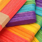 1000PCS Natural Wooden Craft Sticks Paddle Pop Sticks Ice Cream coffee stir - Wooden - 45-Degree Angle