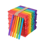 1000PCS Natural Wooden Craft Sticks Paddle Pop Sticks Ice Cream coffee stir - Wooden - Rear View