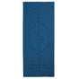 Portable Yoga Blanket with Body Position Line Non Slip Soft for Home Gym Studio - Blue