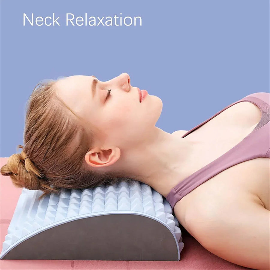 Ergonomic Neck and Back Support Stretcher for Relaxation and Posture - Grey