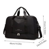 Yoga Fitness Bag Outdoor Sports Travel Bag Large Capacity Gym Luggage Bag - Side View