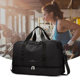 Yoga Fitness Bag Outdoor Sports Travel Bag Large Capacity Gym Luggage Bag - Top-Down View
