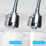 Kitchen Universal Faucet Splash-Proof Head Pressurized Nozzle Bubbler 360° Au - Side View