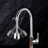 Kitchen Universal Faucet Splash-Proof Head Pressurized Nozzle Bubbler 360° Au - Low Angle