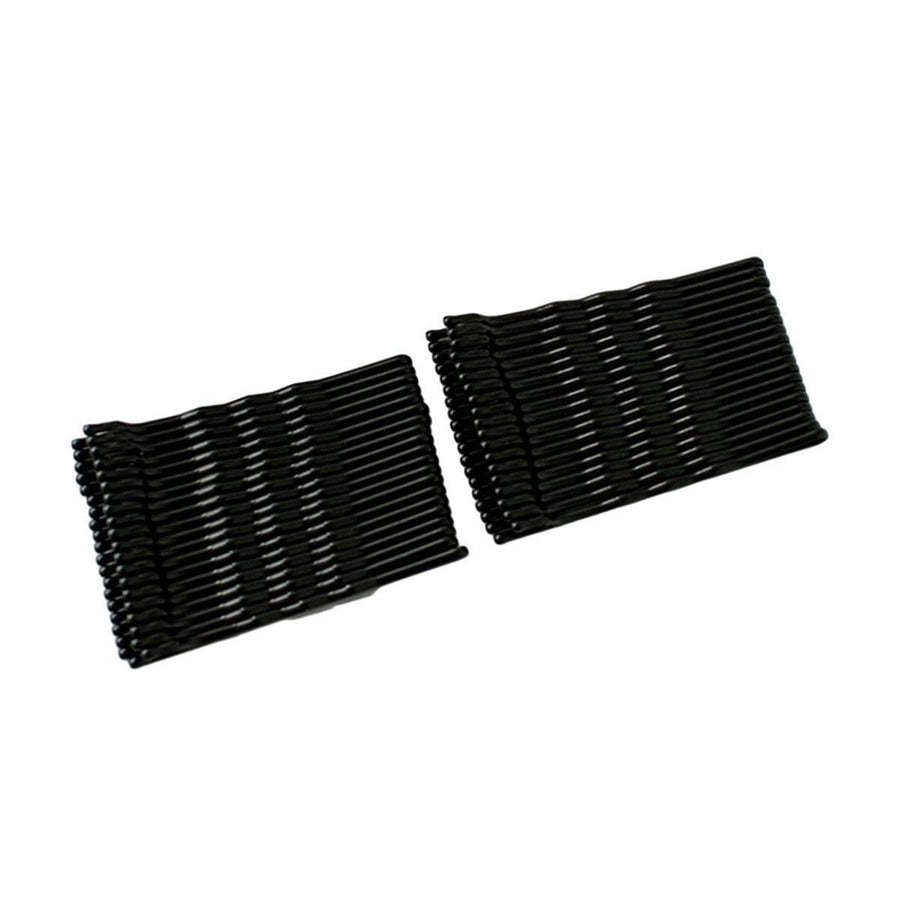 40 PCS Short Black Waved Hair Pins Bobby Pins Grips Salon Dance Hair Accessories - Long Flat Clip