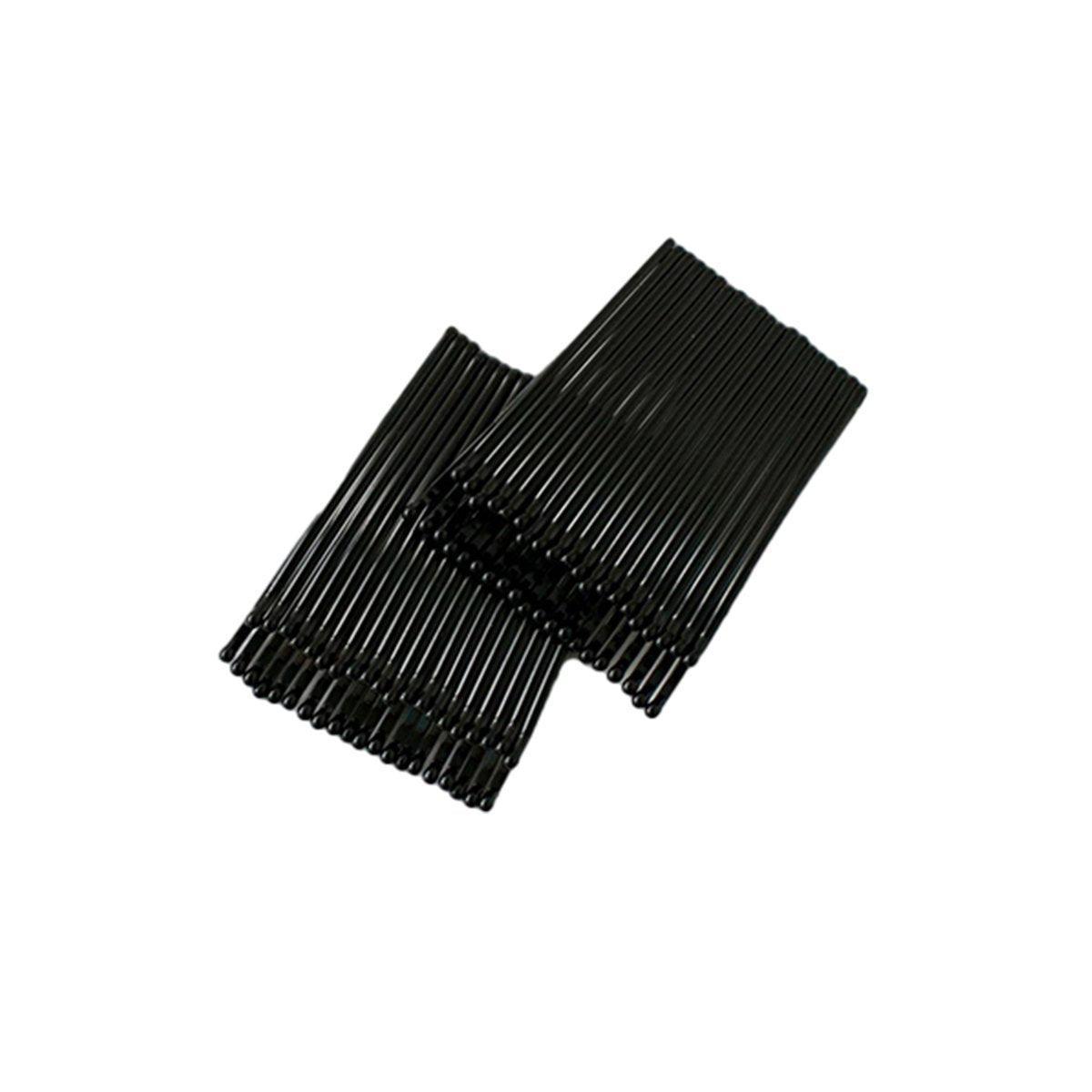 40 PCS Short Black Waved Hair Pins Bobby Pins Grips Salon Dance Hair Accessories - Long Flat Clip