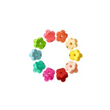 10PCS Mini Hair Clips Colourful Plastic Hair Clamps for Braiding and Styling - Flower