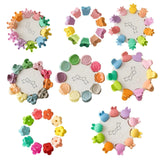 10PCS Mini Hair Clips Colourful Plastic Hair Clamps for Braiding and Styling - Carrot - Side View