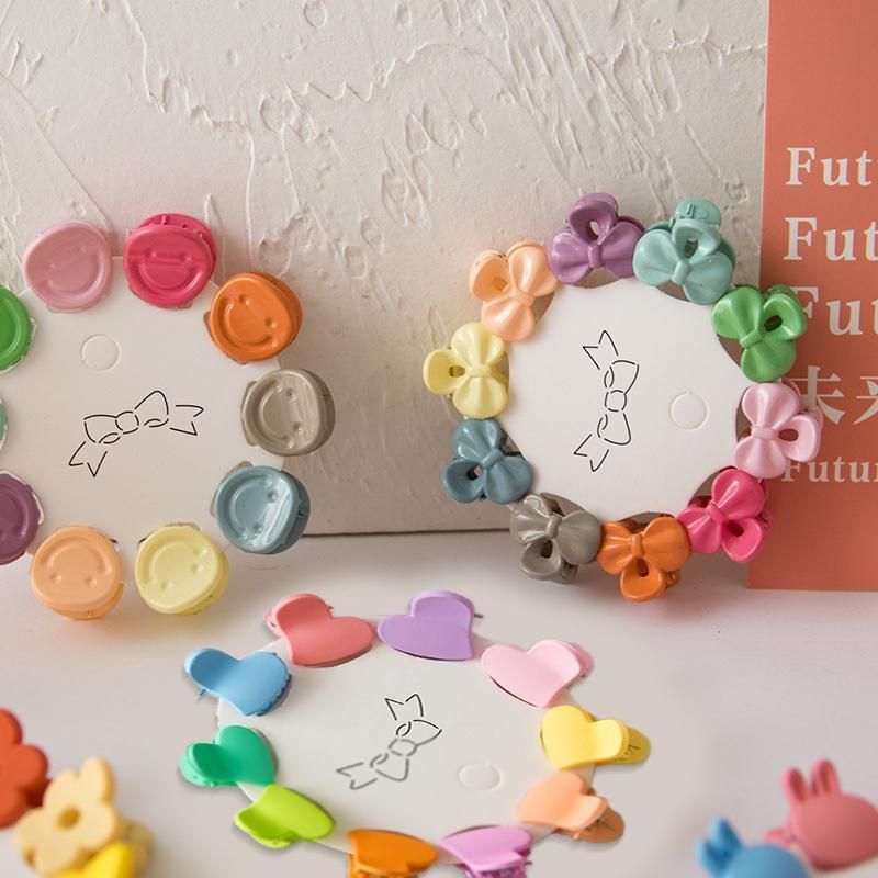 10PCS Mini Hair Clips Colourful Plastic Hair Clamps for Braiding and Styling - Carrot