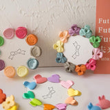 10PCS Mini Hair Clips Colourful Plastic Hair Clamps for Braiding and Styling - Carrot - 45-Degree Angle