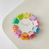 10PCS Mini Hair Clips Colourful Plastic Hair Clamps for Braiding and Styling - Carrot - Close-Up Angle