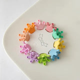 10PCS Mini Hair Clips Colourful Plastic Hair Clamps for Braiding and Styling - Carrot - Extra Image